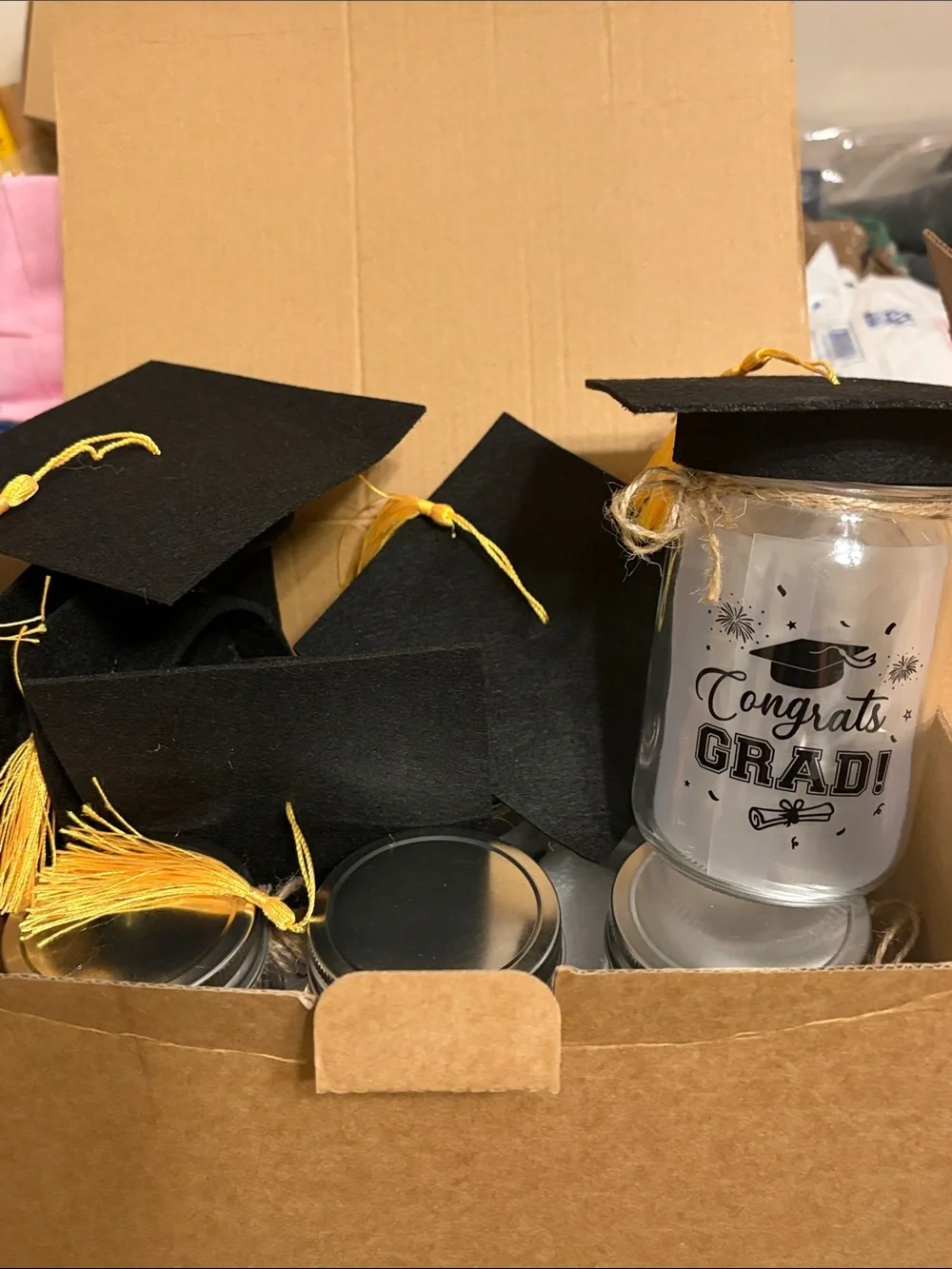 Graduation table decor.